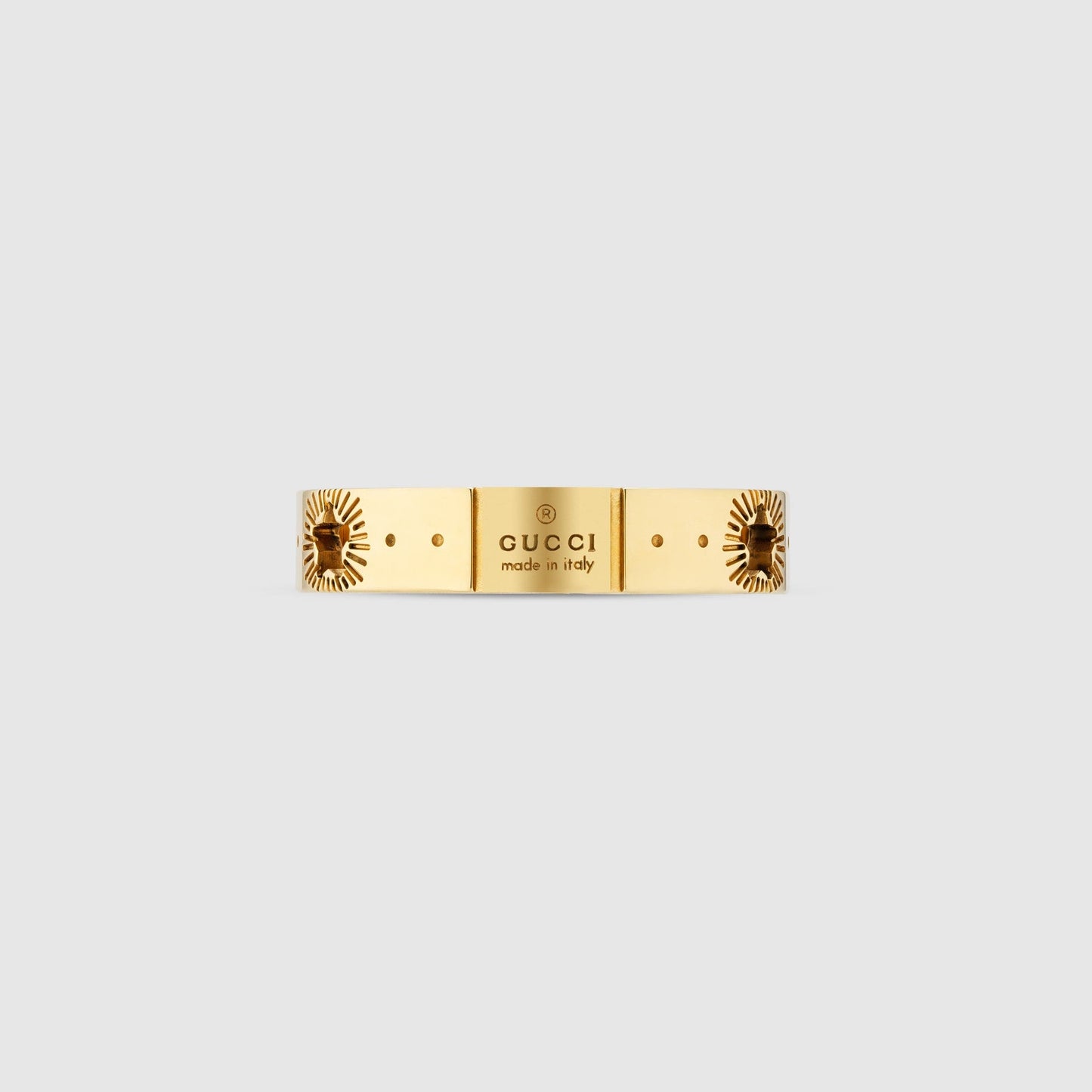 18K Double G Icon Yellow Gold Ring