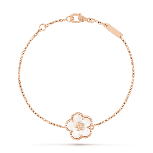 18K Van Cleef & Arpels Lucky Spring Plum Blossom Bracelet