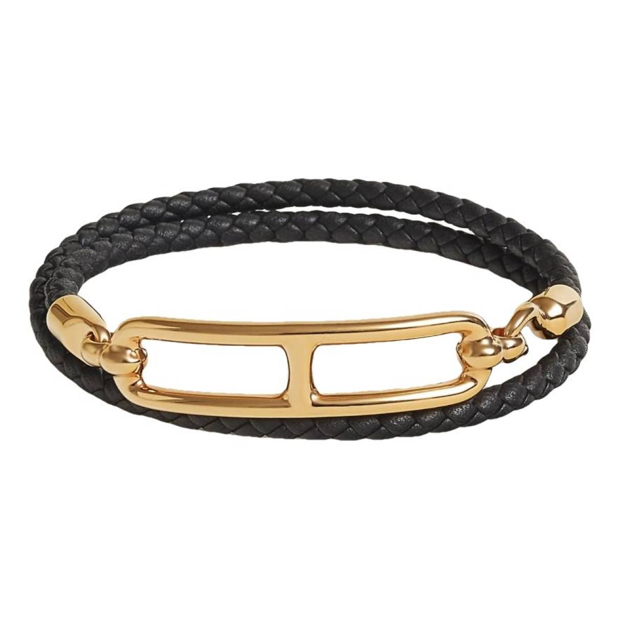 Bracelet Roulis Double Tour Noir H 18K