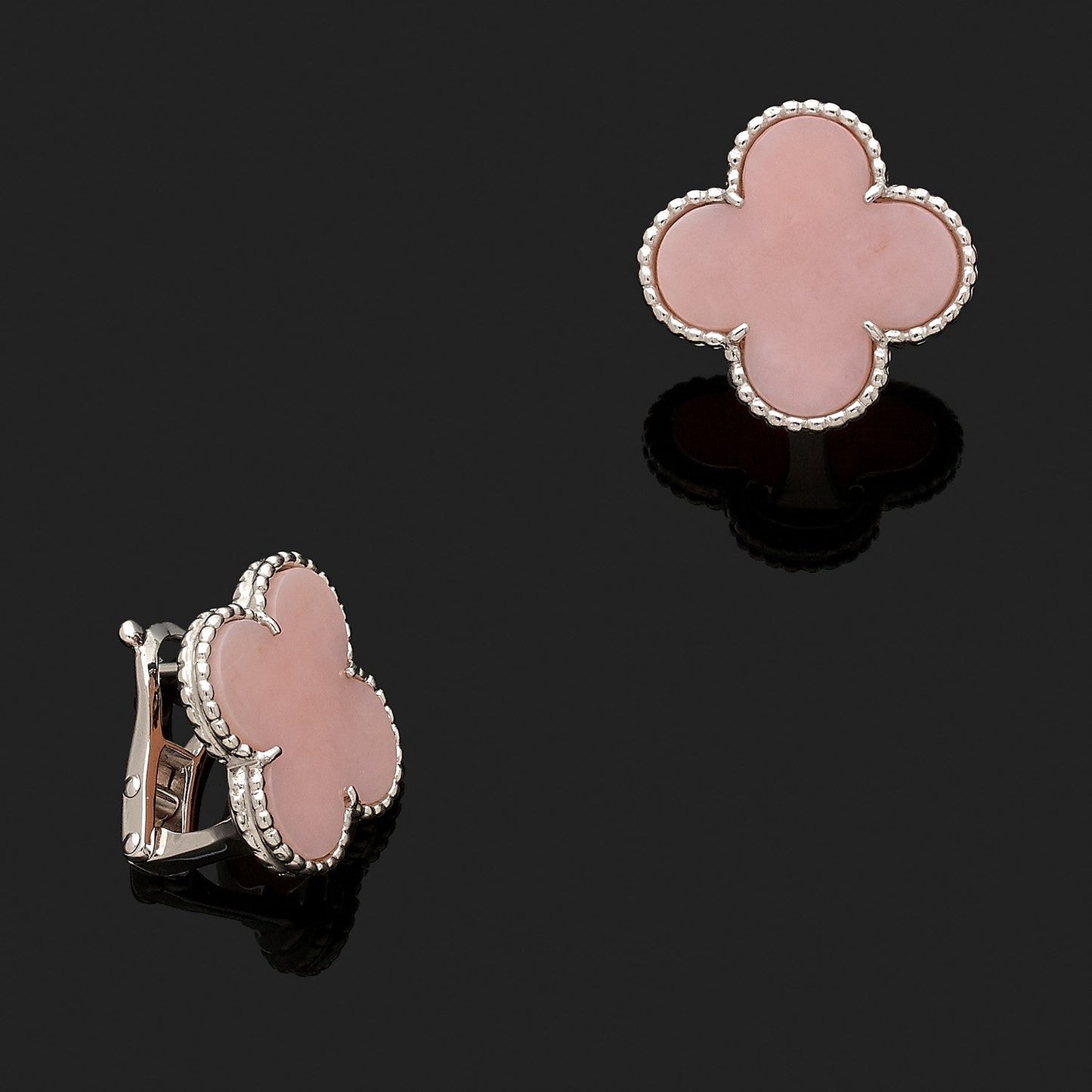 Boucles d'oreilles en opale rose Magic Alhambra 18 carats