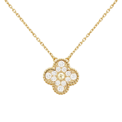 18K Van Cleef & Arpels Sweet Alhambra Diamond Necklace