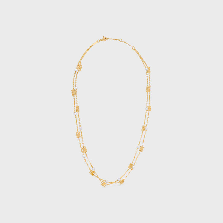 18K Triomphe Pearl Double Necklace