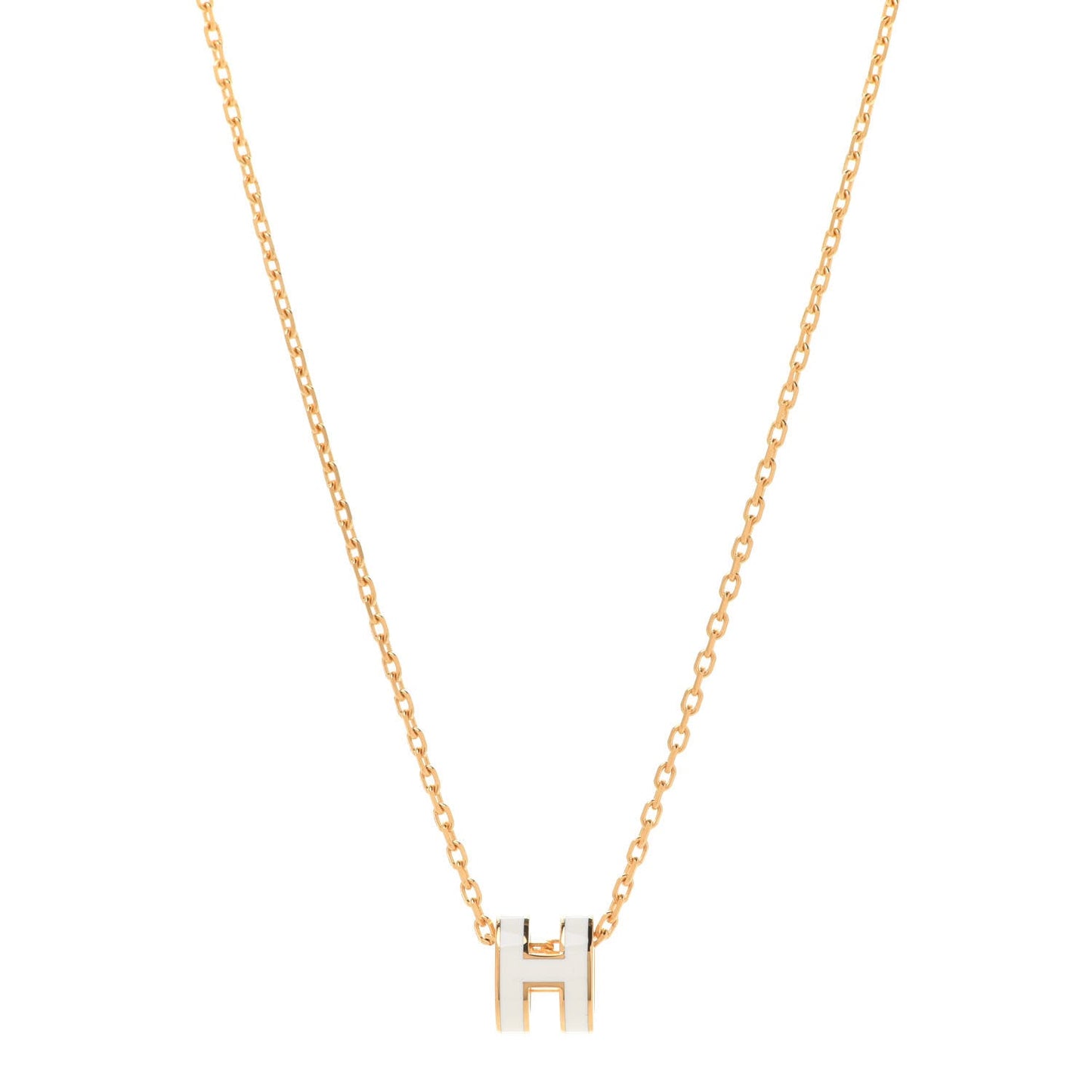 18K Mini Pop H White Necklace