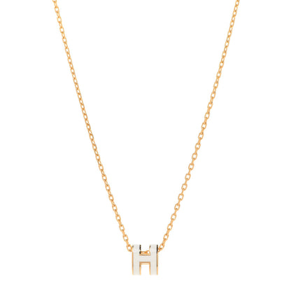 18K Mini Pop H White Necklace