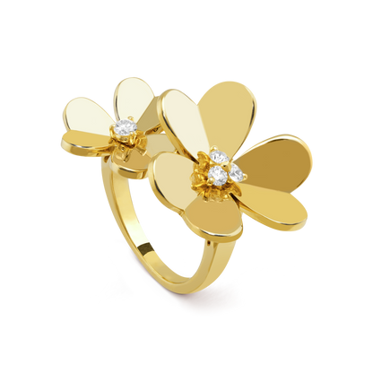 18K Van Cleef & Arpels VCA Frivole Between the Finger Ring