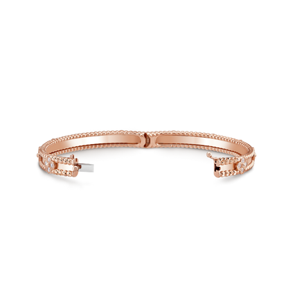 18K Rose Gold Perlée Sweet Clovers Small Bracelet