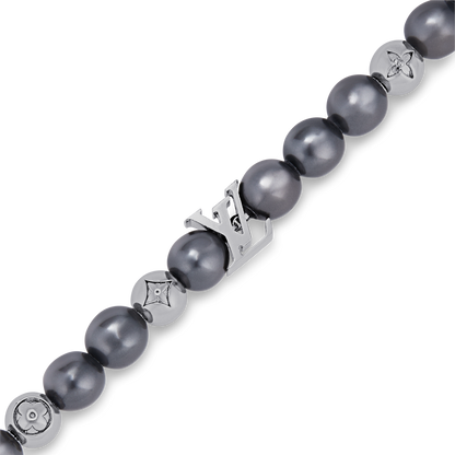 Bracelet de perles monogramme Louis 18 carats