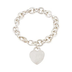 18K T Heart Tag Bracelet