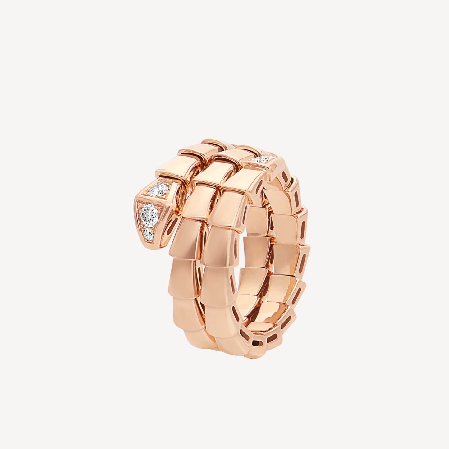 18K BV Serpenti Viper Demi Diamond Ring