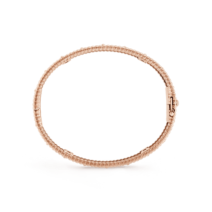 18K Rose Gold Perlée Clovers Bracelet