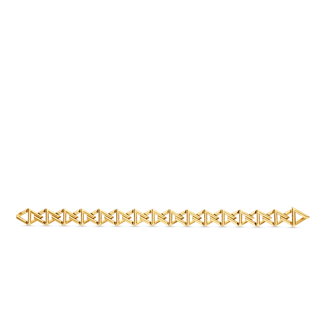 18K Louis Volt Curb Chain Large Bracelet