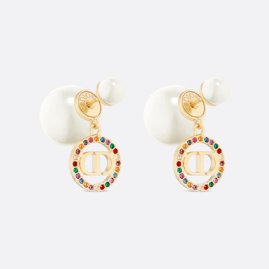 18k Dior Tribales Multicolor Crystals Earrings