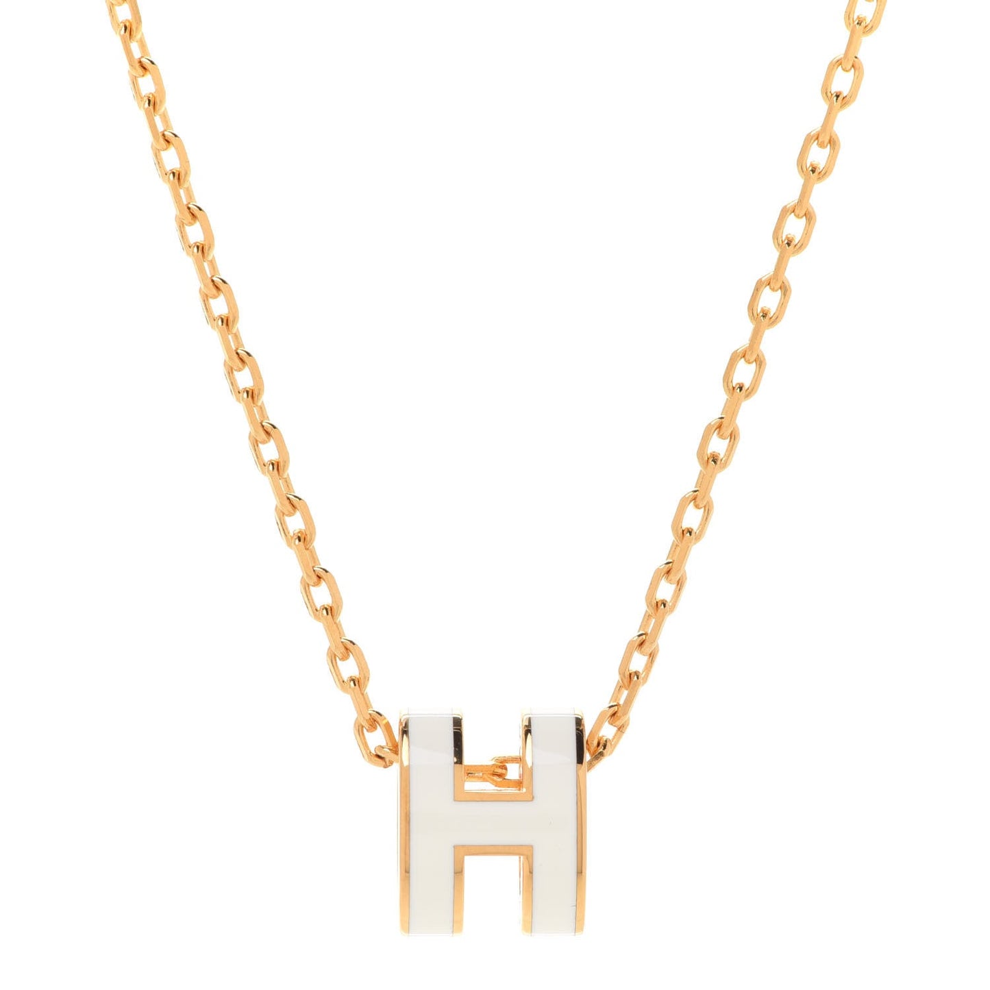 18K Mini Pop H White Necklace