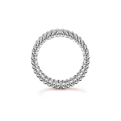 18K White Gold Perlée Diamonds Ring