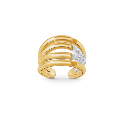 18K Louis Volt Upside Down Diamonds Ring