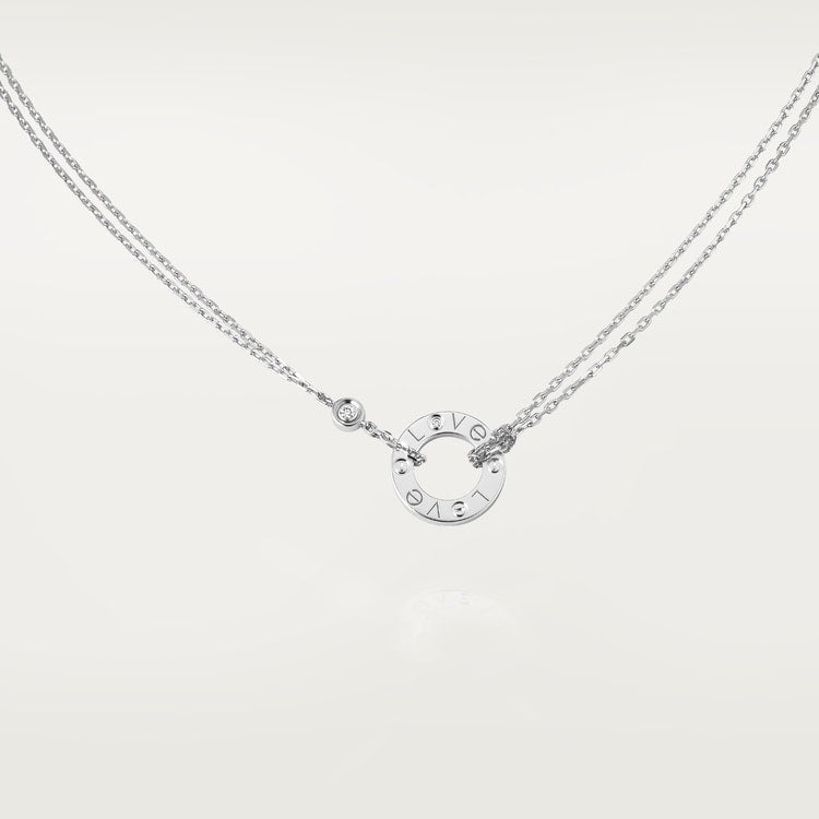 18K Cartier Love 2 Diamonds Necklace