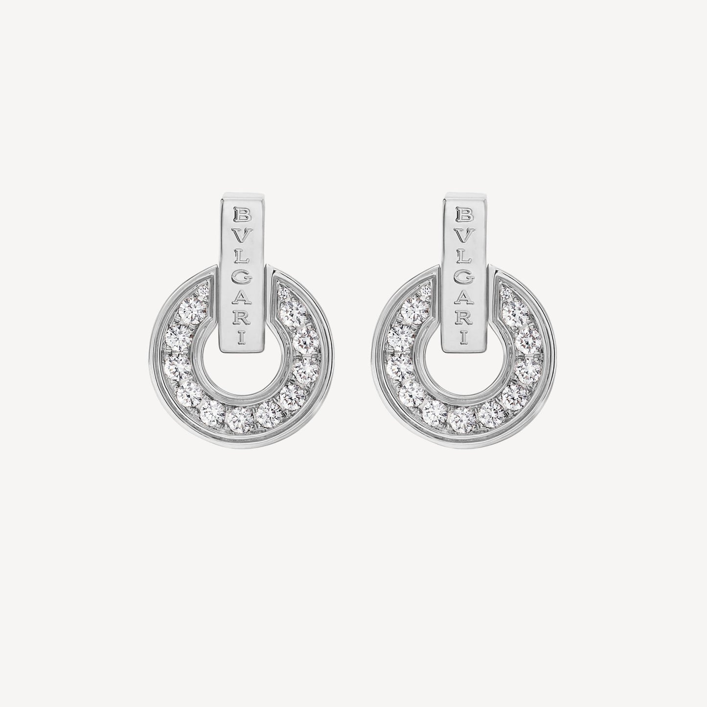 18K BV White Gold Earrings