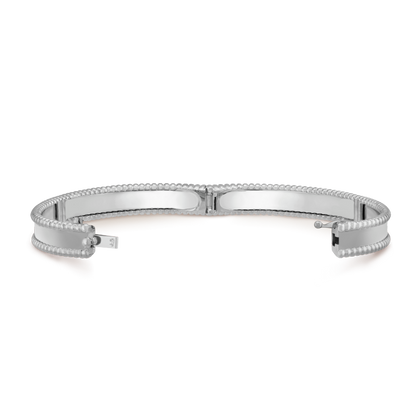 18K White Gold Perlée Signature Bracelet