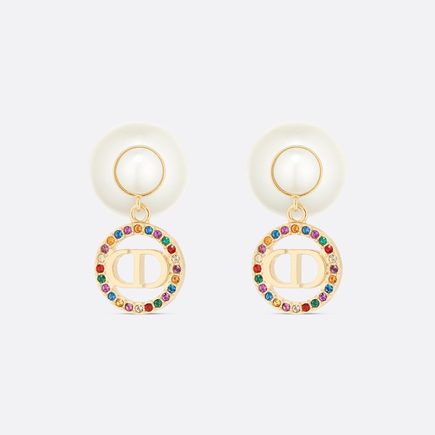 18K CD Tribales Multicolor Crystals Earrings