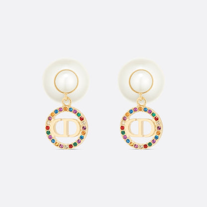 18K CD Tribales Multicolor Crystals Earrings