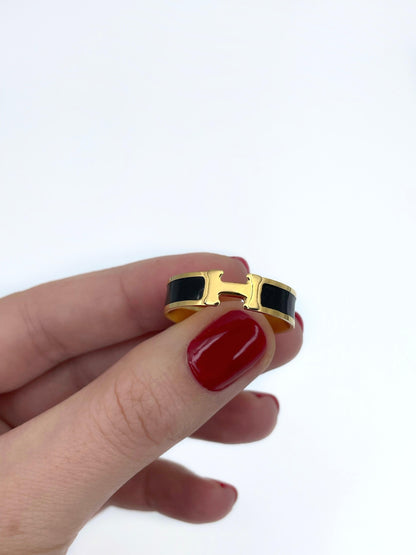 18K Vintage Clic H Ring