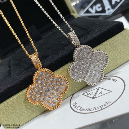 18K Magic Alhambra One Motifs Diamonds Clover Necklace