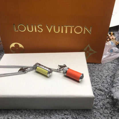 18K Louis Collier Fluo Charms Vintage Necklace