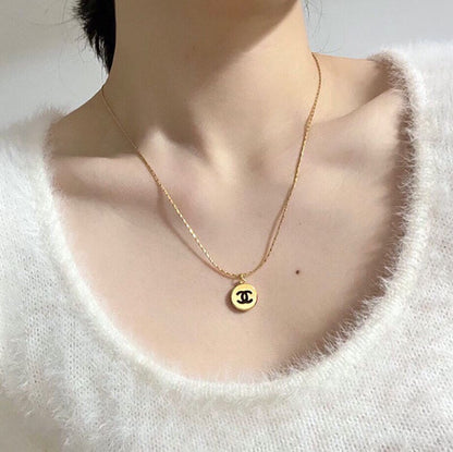 18K CC Pendant Necklace