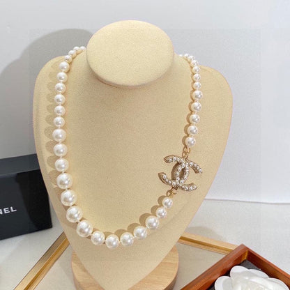 18K CC 100TH ANNIVERSARY Pearl Chain Necklace