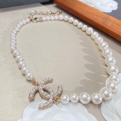 18K CC 100TH ANNIVERSARY Pearl Chain Necklace