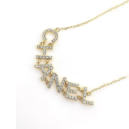 18K CC Crystal 90's Icon Logo Necklace