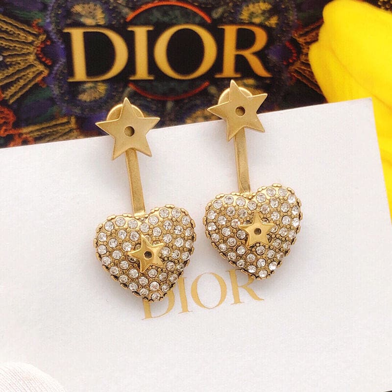 18K CD Star & Heart Earrings