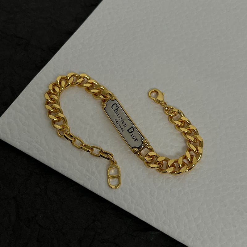 18K CD Couture Link Chain Bracelet