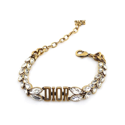 18K CD Revolution Crystals Gold Tone Bracelet