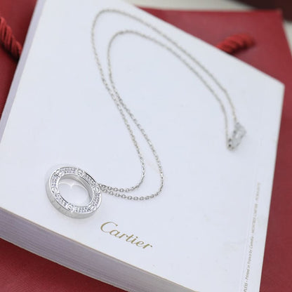 Collier Love pavé de diamants 18 carats