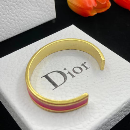 18K CD Pink Code Bangle Bracelet