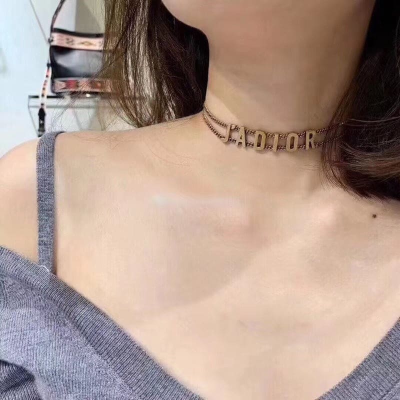 18K CD J'Adior Choker Chain Necklace