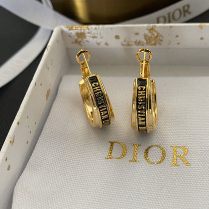 18K CD Code Earrings