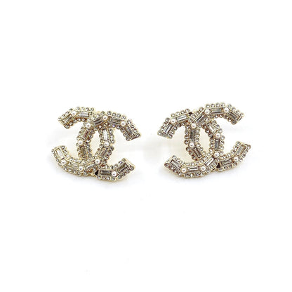 18K CC Push Back Earrings