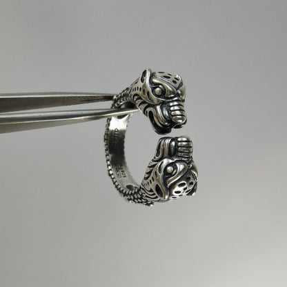 Double G Tiger Head Ring