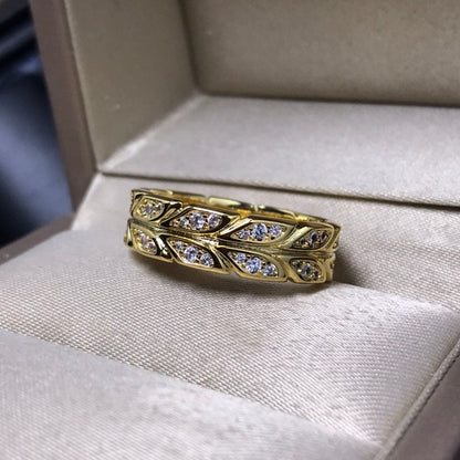 18K Yellow Gold Victoria Vine  Ring