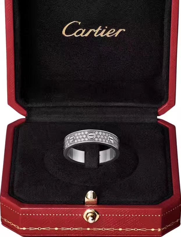 18K Love Diamond-Paved 5mm Ring