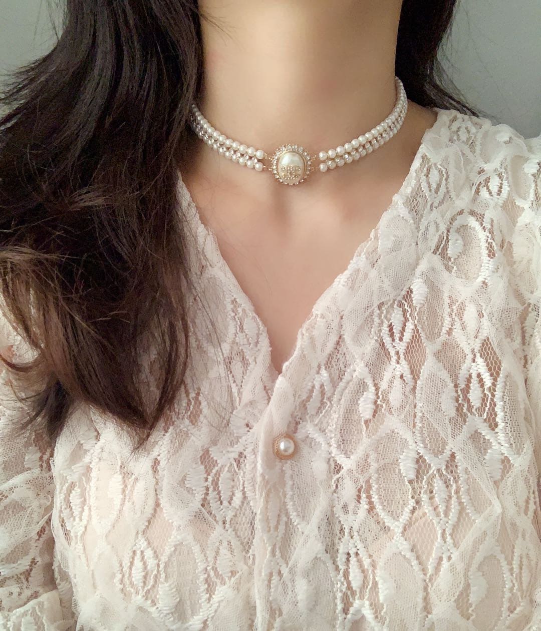 18K CC Pearl Necklace