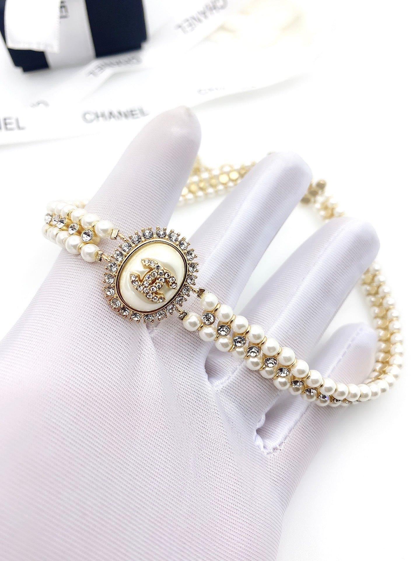 18K CC Pearl Necklace