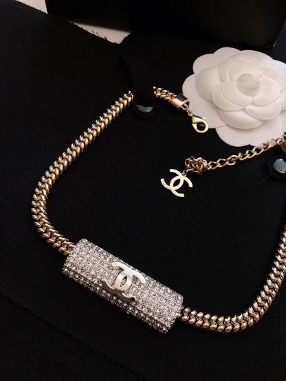 18K CC Diamonds Chain Necklace