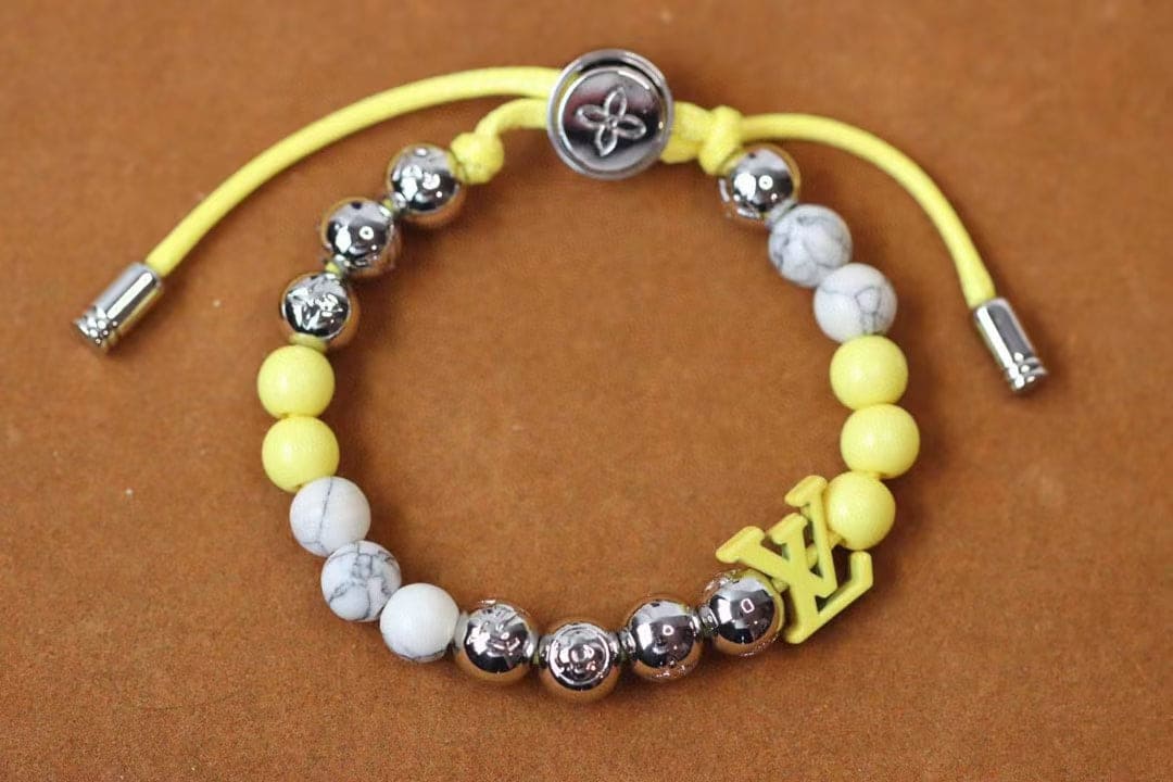 18K Louis Monogram Beads Yellow Bracelet