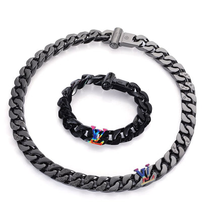 18K Louis Rainbow Chain Link Necklace