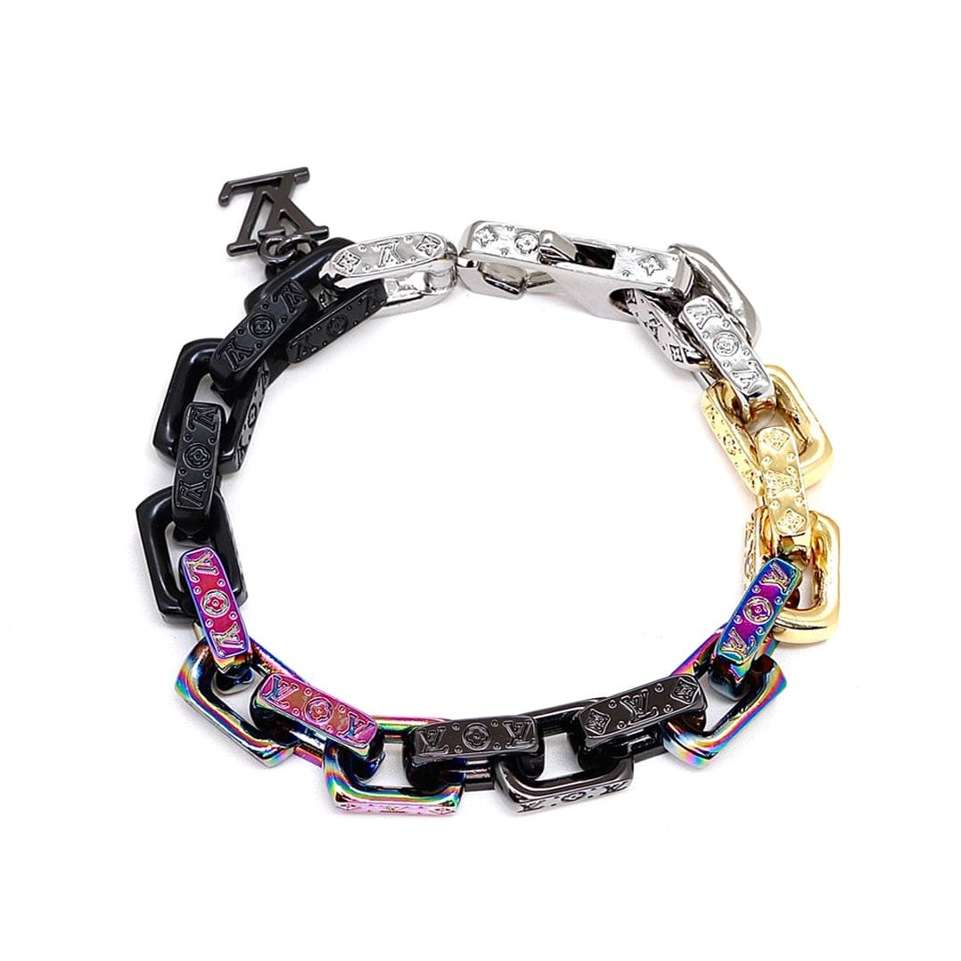 Bracelet chaîne style rue Louis 18 carats