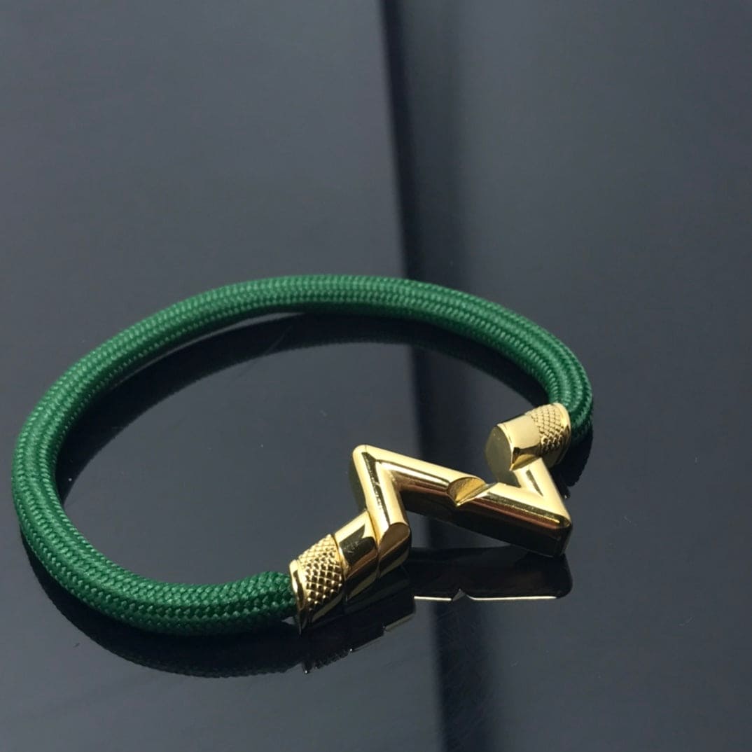 Bracelet Louis Volt Upside Down Play vert 18 carats