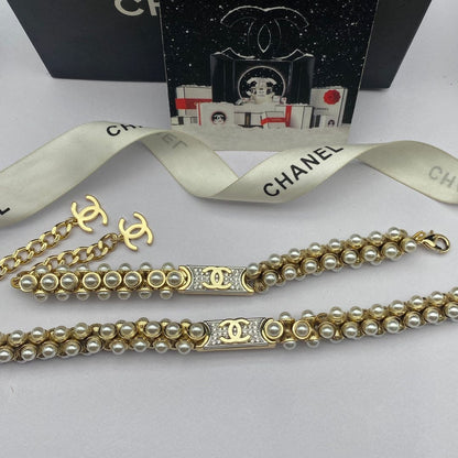 18K CC Pearls Chain Necklace